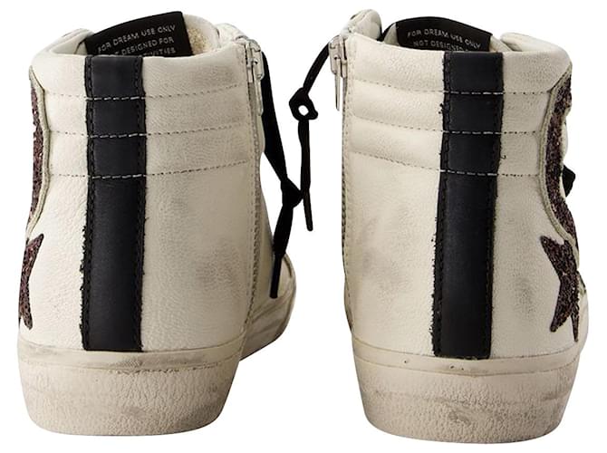 Slide Sneakers - Golden Goose Deluxe Brand - Leather - White Pony-style calfskin  ref.1298179